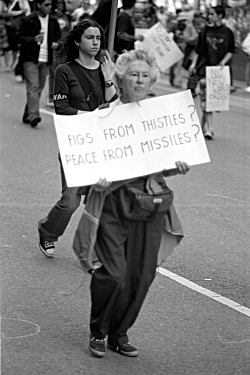 Antiwar protester, New York City, 3/22/03